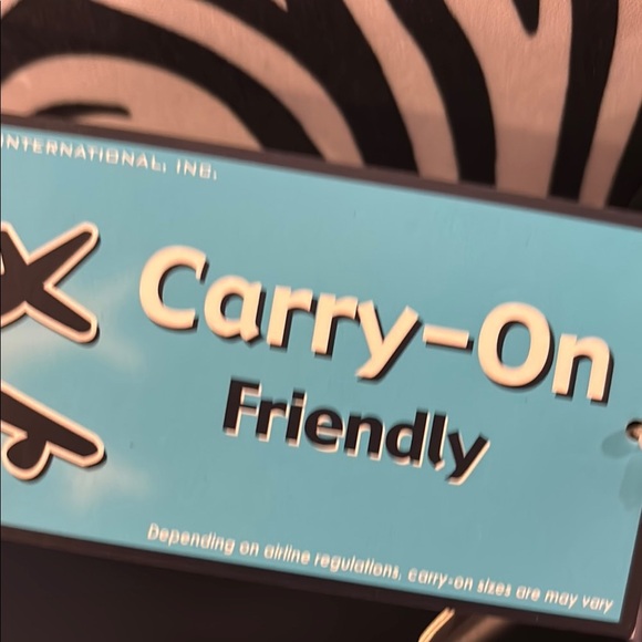 NWT Calpak Zebra Print Rolling Tote Zanny Bag Carry On - Picture 8 of 12